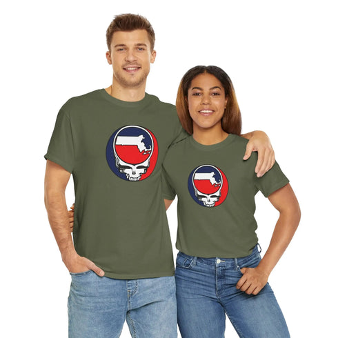 Massachusetts Map Stealie Grateful Dead T-Shirt
