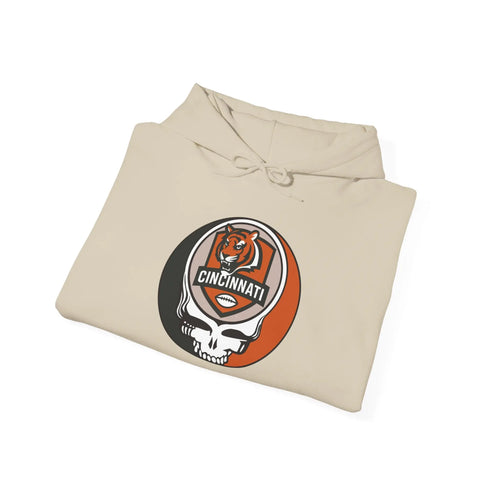Grateful Dead - Cincinnati Bengals Stealie Grateful Dead Hooded Sweatshirt - NFL - StealieShop