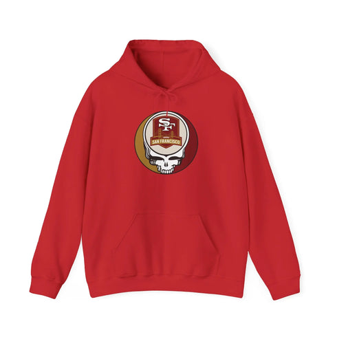 Grateful Dead - San Francisco 49ers Stealie Grateful Dead Hooded Sweatshirt - NFL - StealieShop