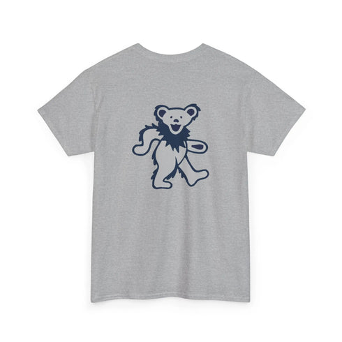 Grateful Dead - Front + Back Print - New York Yankees Classic Stealie / Dancing Bear T-Shirt - MLB - StealieShop