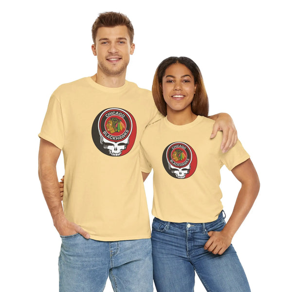Chicago Blackhawks Grateful Dead Steal Your Face T-Shirt Printify