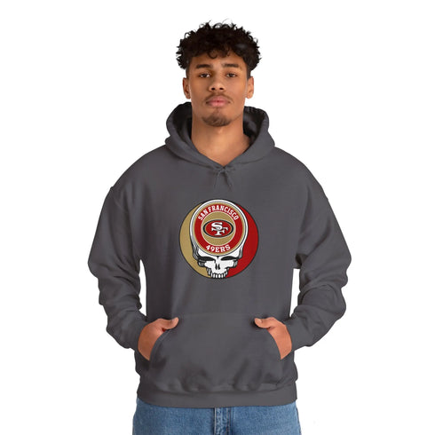 San Francisco 49ers Grateful Dead Hooded Sweatshirt Printify