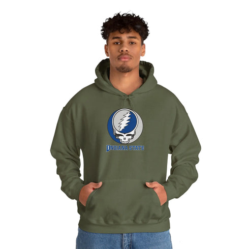 Indiana State University Grateful Dead Steal Your Face Unisex Hoodie StealieShop