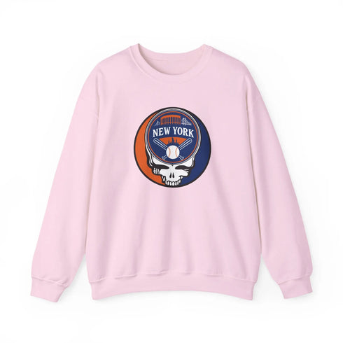 Grateful Dead - New York Mets Grateful Dead Stealie Crewneck Sweatshirt - MLB - StealieShop
