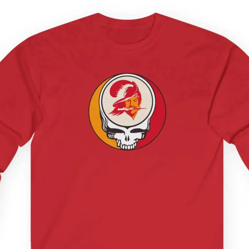 Grateful Dead - The Gridiron Collection: Tampa Bay Edition Stealie Ultra Cotton Long Sleeve Tee - StealieShop