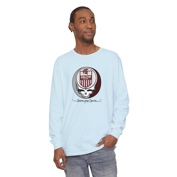 Custom Salem Soccer Garment-Dyed Long Sleeve T-Shirt