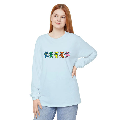 Grateful Dead - Dancing Bears Vineyard Collection Unisex Garment-dyed Long Sleeve - StealieShop