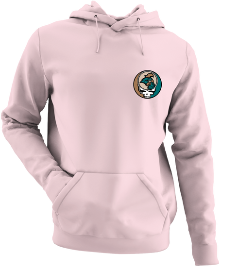 Coastal Carolina University - Premium Grateful Dead Left Chest Hoodie - Light Pink - 4