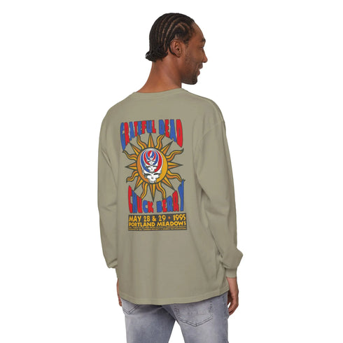 Grateful Dead - Grateful Dead and Chuck Berry Two-Sided Concert Tee - Vineyard Collection Garment-Dyed Long Sleeve - StealieShop