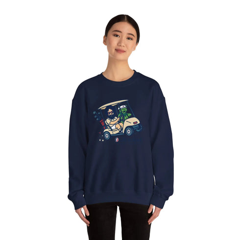 Grateful Dead - Joy Ridin' Jerry and The Bear | Life is dead. Crewneck Sweatshirt - StealieShop