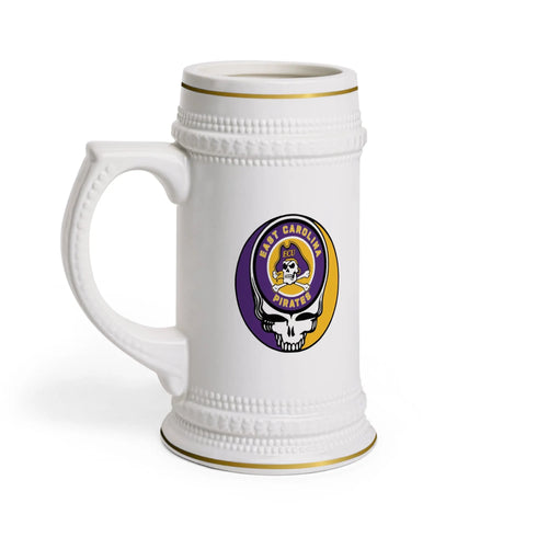 East Carolina University Pirates Grateful Dead Stealie Beer Stein Mug - StealieShop