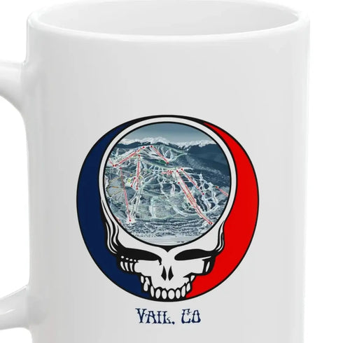 Vail Trail Map Stealie 15oz Ceramic Mug