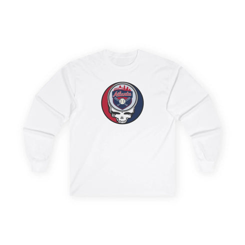 Grateful Dead - Atlanta Braves Classic Stealie Long Sleeve Tee - MLB - StealieShop