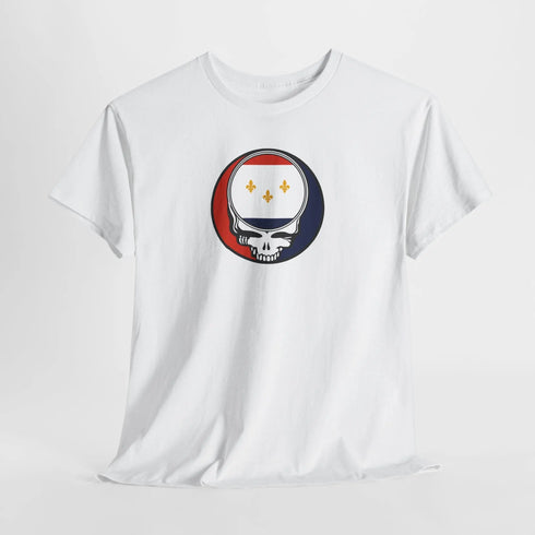 Grateful Dead - New Orleans Flag Stealie Unisex Tshirt - StealieShop