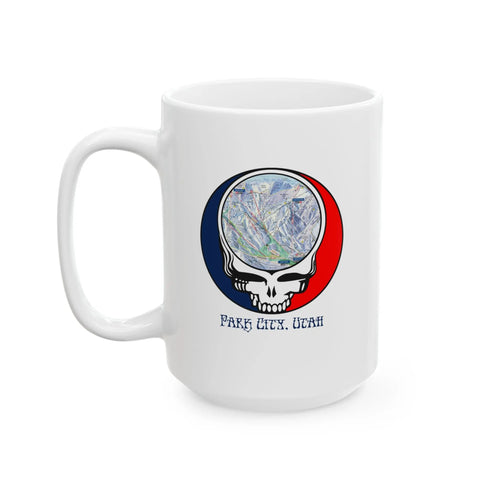 Park City Trail Map Stealie 15oz Ceramic Mug