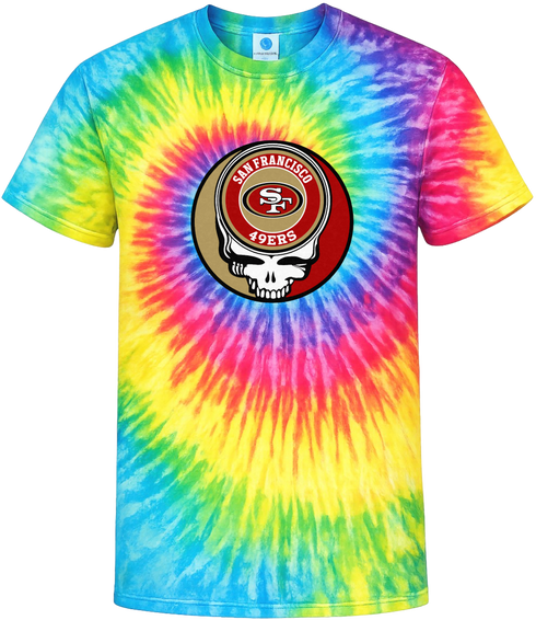 San Francisco 49ers Logo Stealie Tie-Dye Grateful Dead T-Shirt