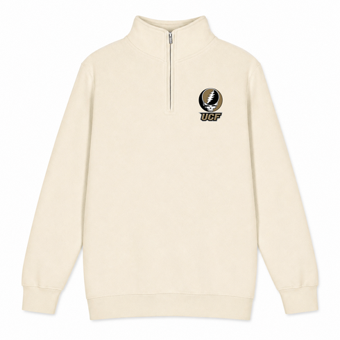 University of Central Florida - Premium Grateful Dead Quarter-Zip Pullover - Sand - 1