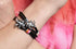 Grateful Dead - Dancing Bear Sterling Silver, Orange and Pink Enamel & Leather Bracelet - StealieShop