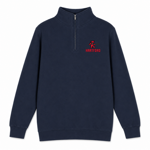 Hartford Lax Bear - Premium Grateful Dead Quarter-Zip Pullover - Navy - 3