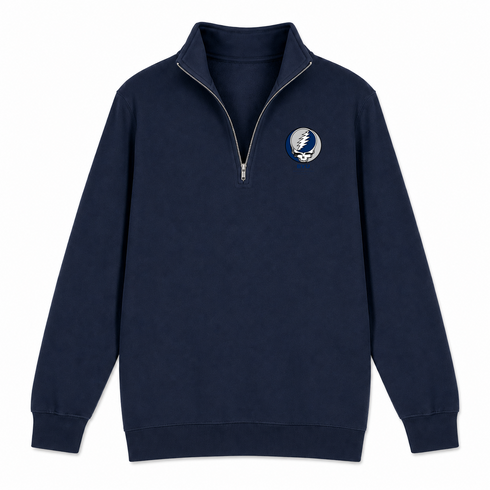 BYU - Premium Grateful Dead Quarter-Zip Pullover - Navy - 3