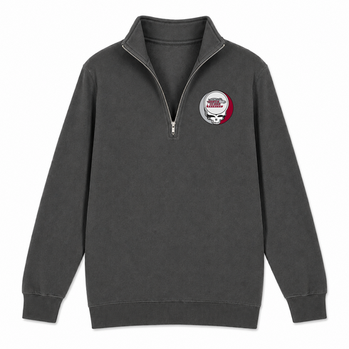 Santa Clara - Premium Grateful Dead Quarter-Zip Pullover - Charcoal - 6