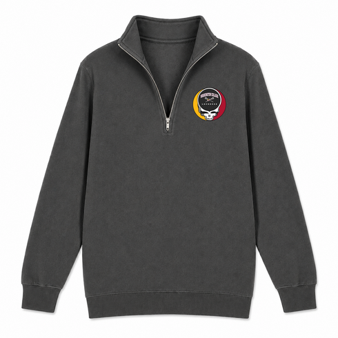 Washington College Lacrosse - Premium Grateful Dead Quarter-Zip Pullover - Charcoal - 6