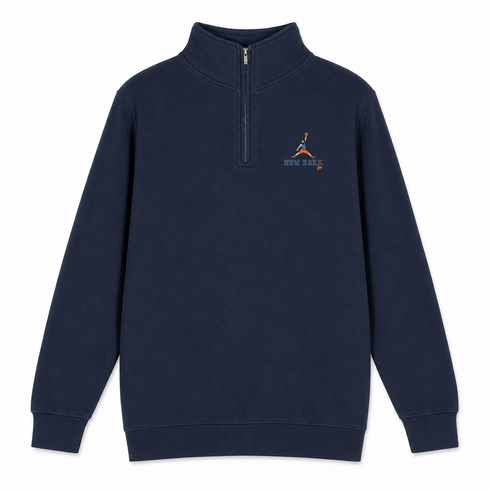 New York Knick - Air Jerry - Premium Grateful Dead Quarter-Zip Pullover - Navy - 3