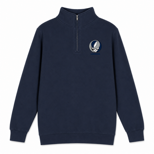 Longwood - Premium Grateful Dead Quarter-Zip Pullover - Navy - 4