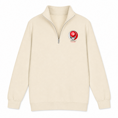 Tunisia FIFA World Cup - Premium Grateful Dead Quarter-Zip Pullover - Sand - 2
