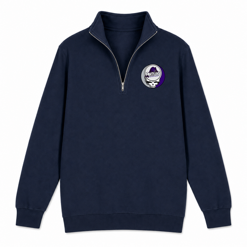 High Point University - Premium Grateful Dead Quarter-Zip Pullover - Navy - 4