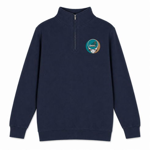 Coastal Carolina University - Premium Grateful Dead Quarter-Zip Pullover - Navy - 3