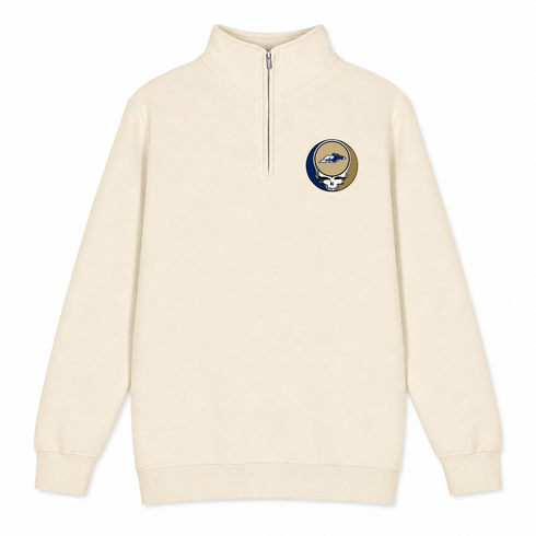 University of Akron - Premium Grateful Dead Quarter-Zip Pullover - Sand - 1
