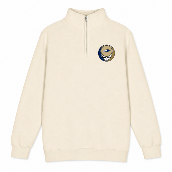 University of Akron - Premium Grateful Dead Quarter-Zip Pullover - Sand - 1