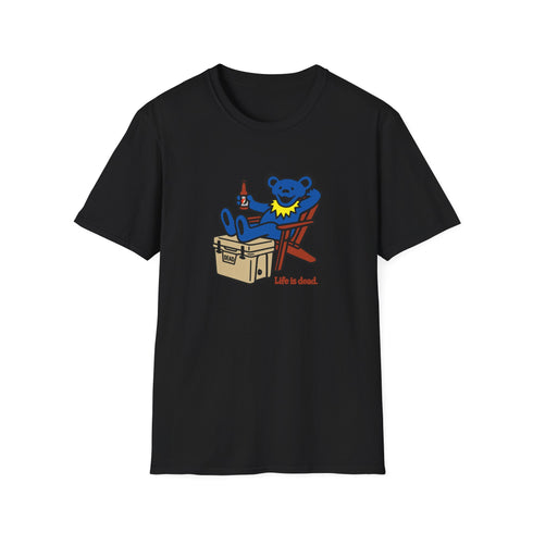 Chillin' Bear - Blue - Life is dead. Grateful Dead T-Shirt