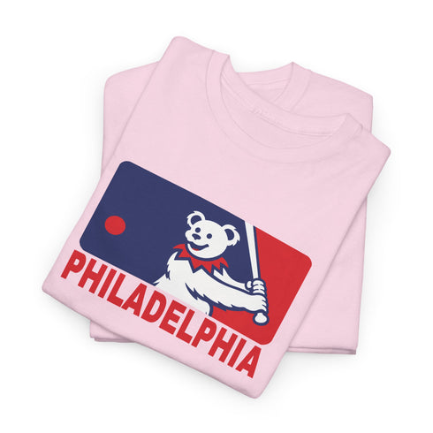 Philadelphia Phillies Dancing Bear MLB Logo Unisex Grateful Dead T-Shirt