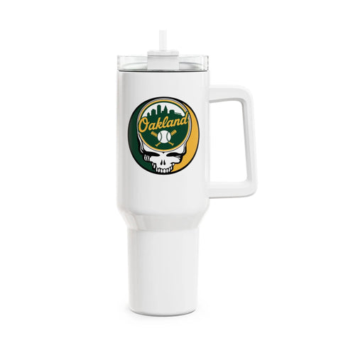 Grateful Dead - Oakland A's "Fat Man" Tumbler, Double Insulated 40oz Travel Mug - StealieShop