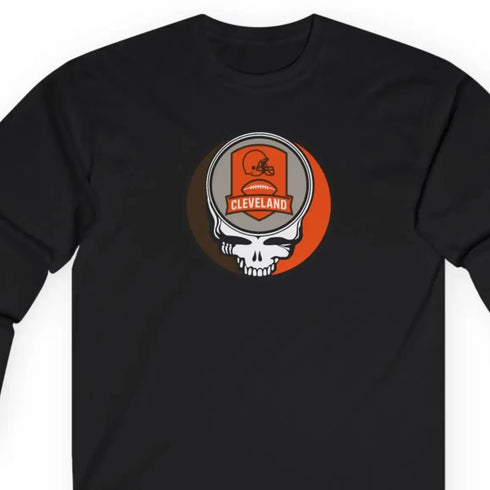 Grateful Dead - The Gridiron Collection: Cleveland Browns Grateful Dead Long Sleeve Tee - NFL - StealieShop