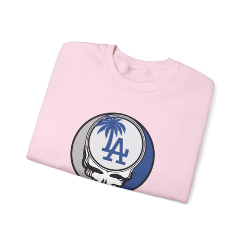 Grateful Dead - Los Angeles Dodgers Grateful Dead Stealie Crewneck Sweatshirt - MLB - StealieShop