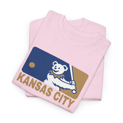 Kansas City Royals Dancing Bear MLB Logo Unisex Grateful Dead T-Shirt