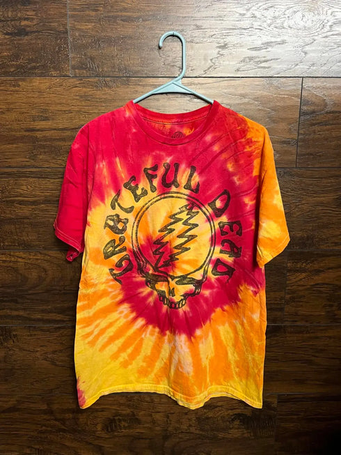 Grateful Dead - Grateful Dead SYF Tie Dye Red Yellow - 50th Anniversary - L - StealieShop