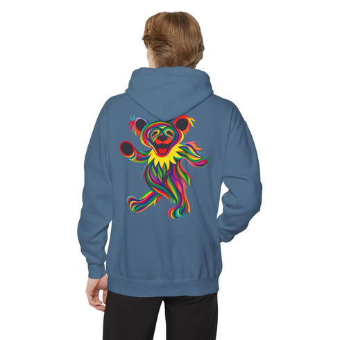 Grateful Dead - Tie-Dye Bear Vineyard Collection Two-Sided Unisex Garment-Dyed Hoodie - StealieShop