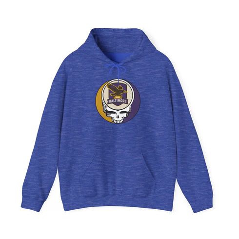 Grateful Dead - Baltimore Ravens Stealie Grateful Dead Hooded Sweatshirt - NFL - StealieShop