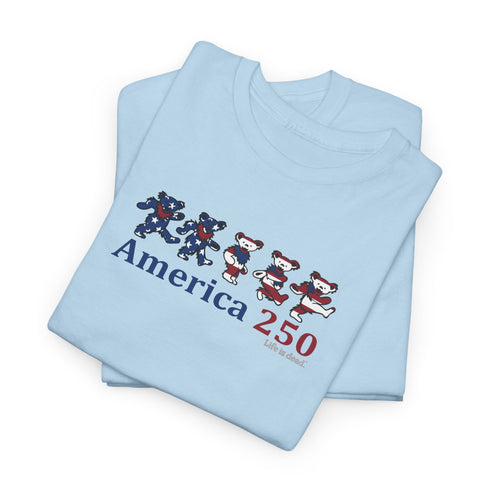 America 250 Dancing Bears Unisex Grateful Dead T-Shirt