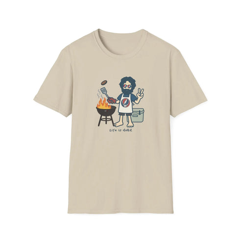 Grateful Dead - Grillin' Jerry - Life is dead. Grateful Dead T-Shirt - StealieShop