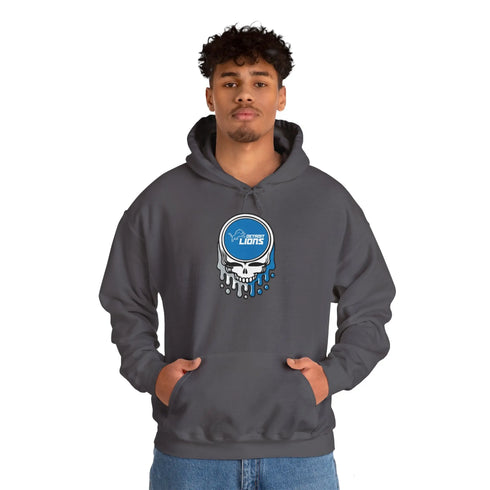 Detroit Lions Grateful Dead Hooded Sweatshirt StealieShop