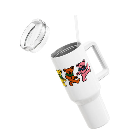 Grateful Dead - Dancing Bears "Fat Man" Tumbler, Double Insulated 40oz Travel Mug - StealieShop