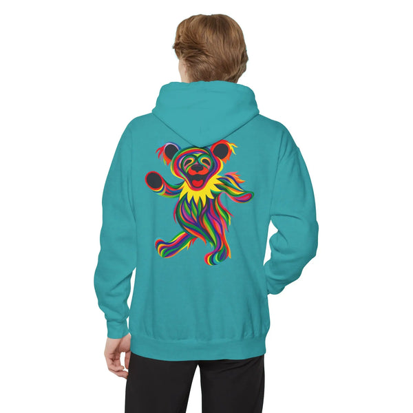 Grateful Dead - Tie-Dye Bear Vineyard Collection Two-Sided Unisex Garment-Dyed Hoodie - StealieShop