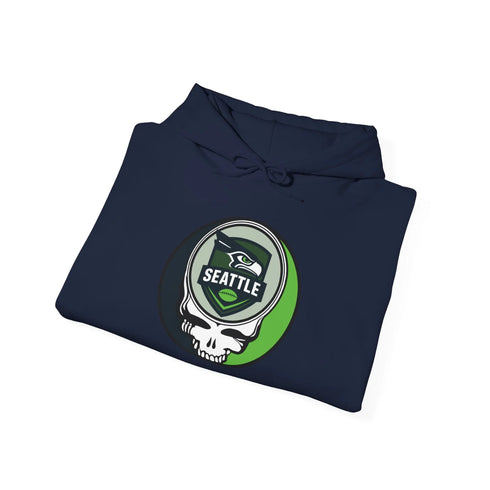Grateful Dead - Seattle Seahawks Stealie Grateful Dead Hooded Sweatshirt - NFL - StealieShop