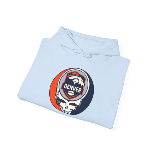 Grateful Dead - Denver Broncos Stealie Grateful Dead Hooded Sweatshirt - NFL - StealieShop