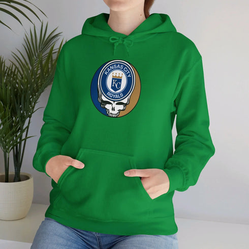 Kansas City Royals Grateful Dead Unisex Heavy Blend Hoodie - Hooded Sweatshirt - StealieShop